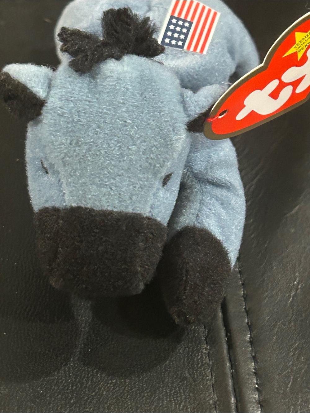 Ty Blue and Black Horse Plush Beanie Buddy